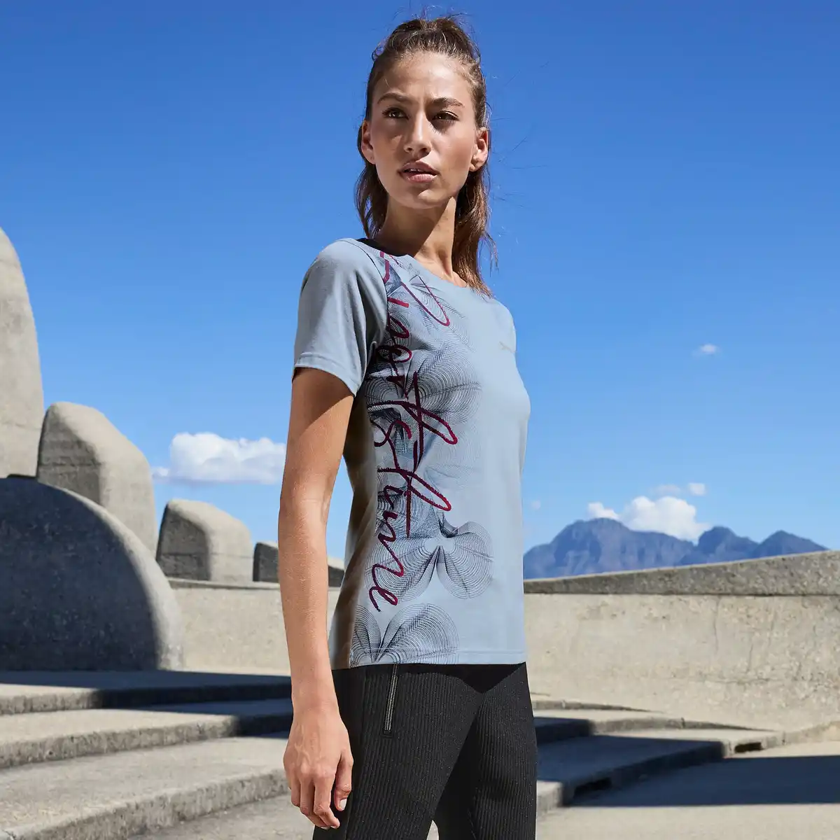 Bild 1 von Slazenger Damen-Funktions-T-Shirt mit Frontaufdruck