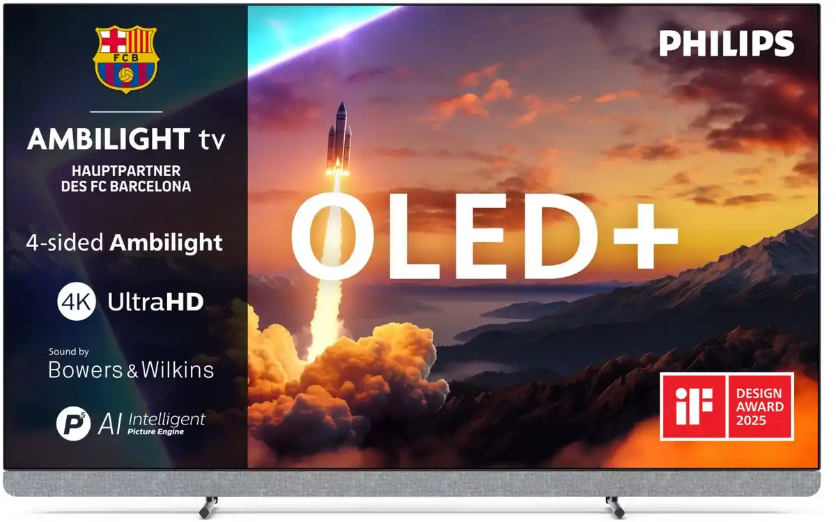 Bild 1 von 65OLED910/12 164 cm (65") OLED+ Ambilight TV metall / F