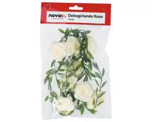 Dekogirlande Rosen weiß