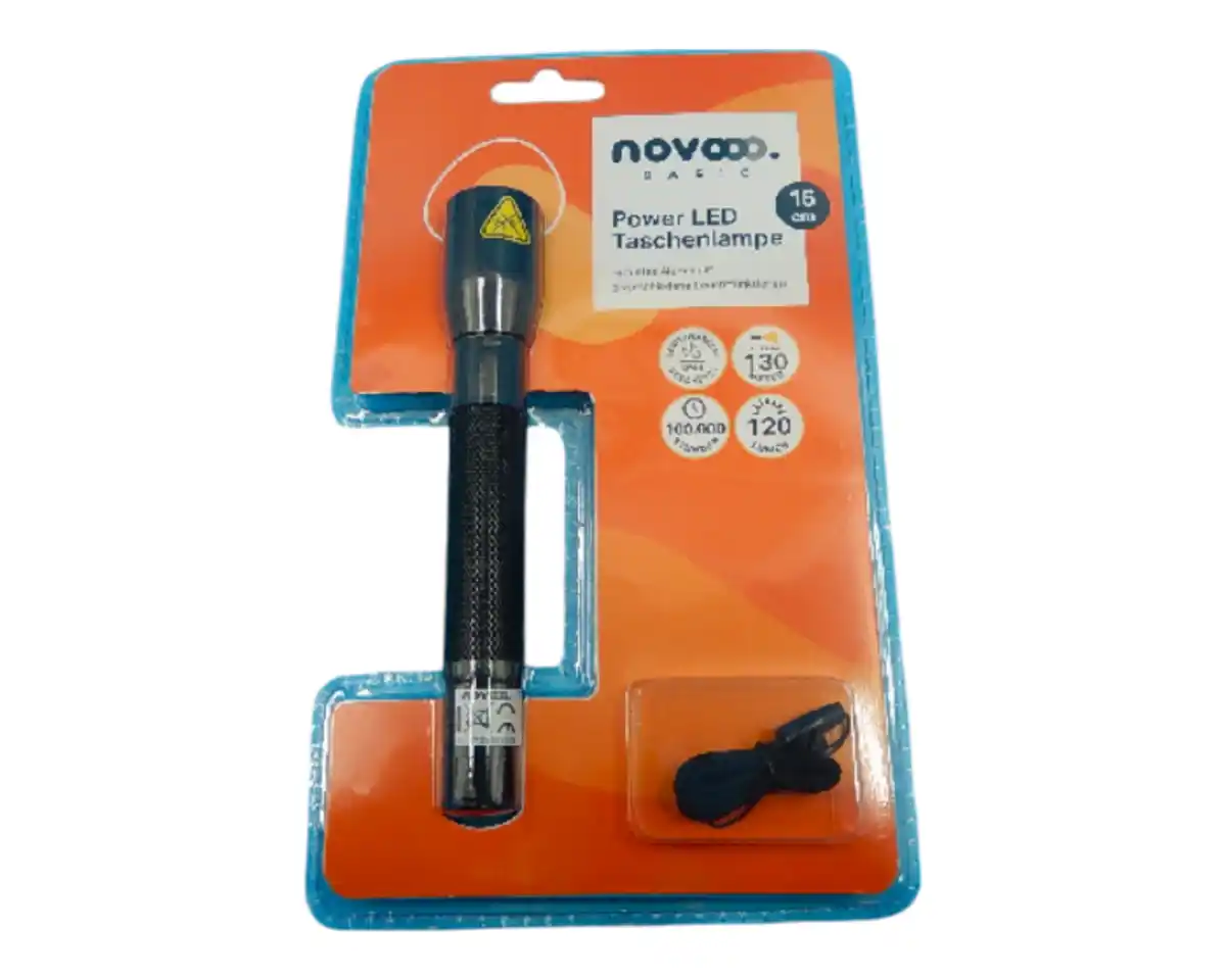 Bild 1 von novooo LED Taschenlampe 26,3cm, 4 Funktionen
