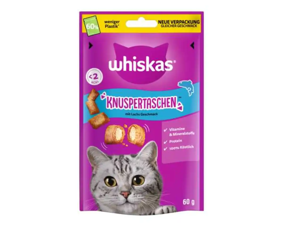 Bild 1 von Whiskas Katzensnack Knuspertaschen mit Lachs