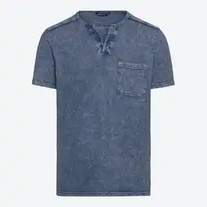 Herren-T-Shirt mit Henley-Kragen