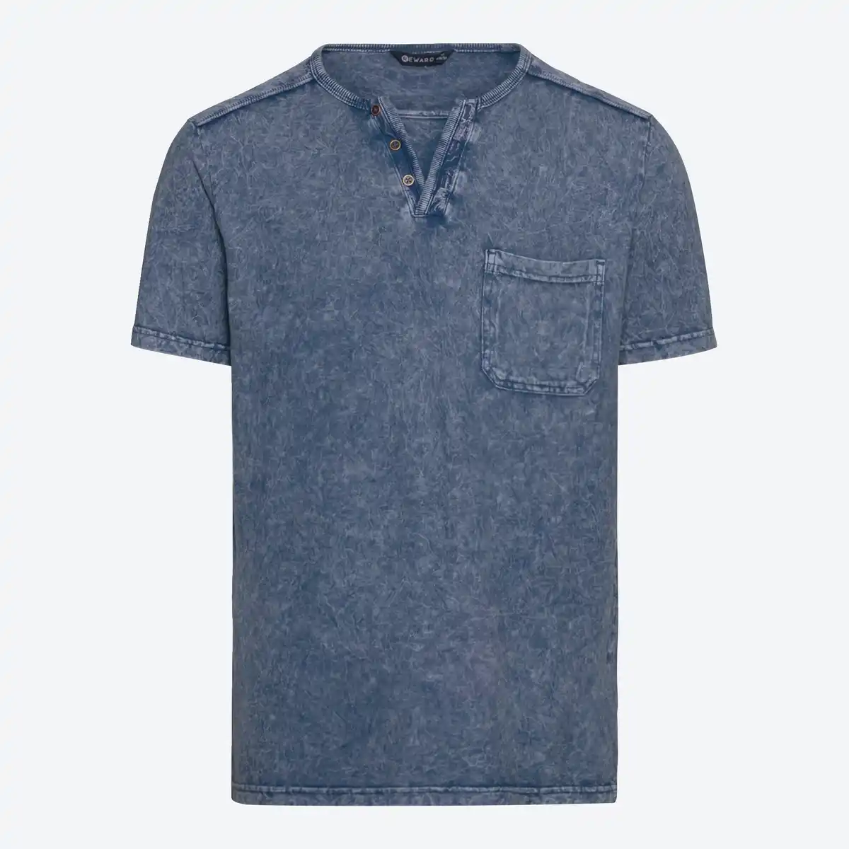 Bild 1 von Herren-T-Shirt mit Henley-Kragen