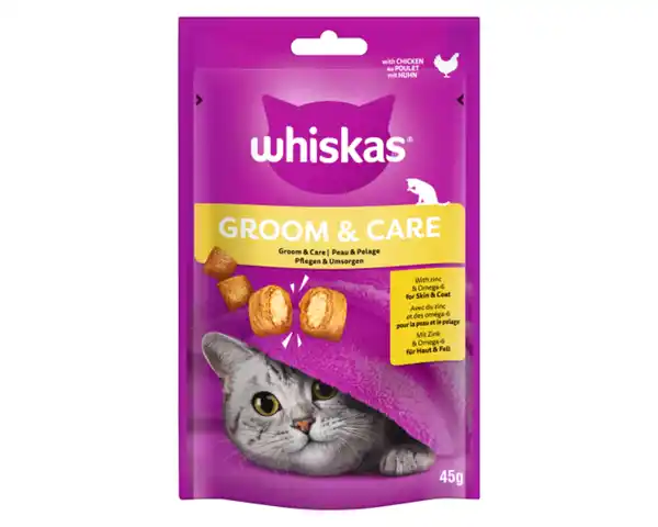 Bild 1 von WHISKAS Katzensnack Groom&Care Huhn