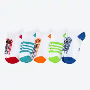 Kinder-Sneaker-Socken, 5er-Pack