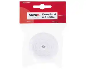 Deko Band Spitze weiß