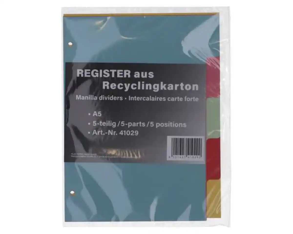 Bild 1 von Register Karton 5tlg. pastell