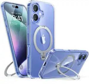 UPRO Ostand Spin Case für iPhone 16 transparent