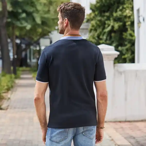 Bild 4 von Herren-Poloshirt mit Stehkragen