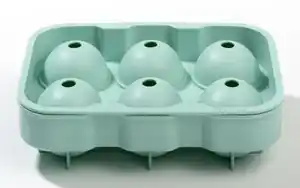 Eiswürfelform für 6 Eiswürfel, türkis