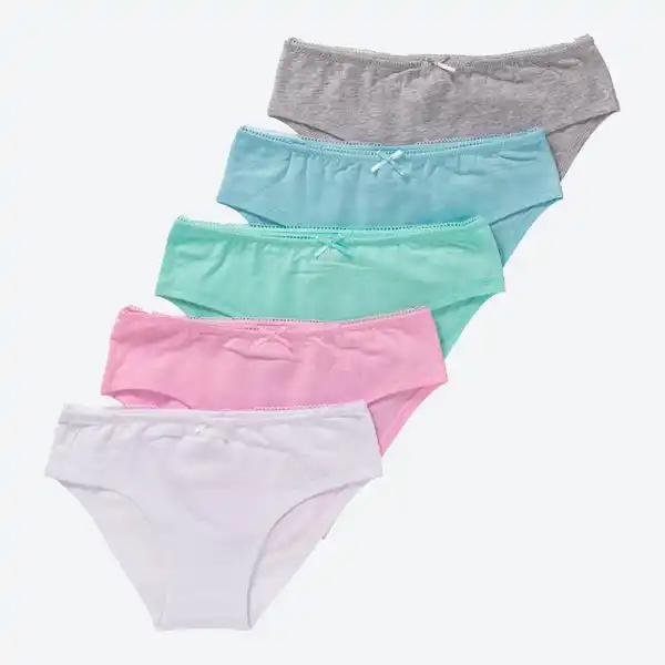 Bild 1 von Mädchen-Slip in verschiedenen Farben, 5er-Pack