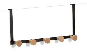 Türhänger, Holz/schwarz, 37,5 x 8 cm