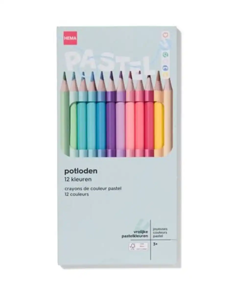 Bild 1 von 12er-Pack Pastell-Buntstifte