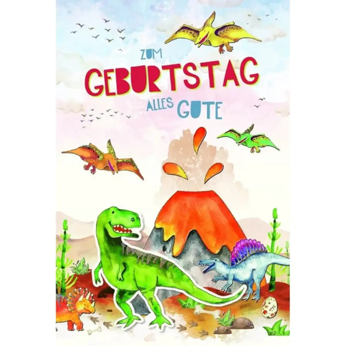 Bild 1 von Geburtstagskarte - Dino - Zum Geburtstag alles Gute