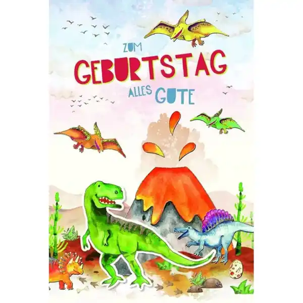 Bild 1 von Geburtstagskarte - Dino - Zum Geburtstag alles Gute