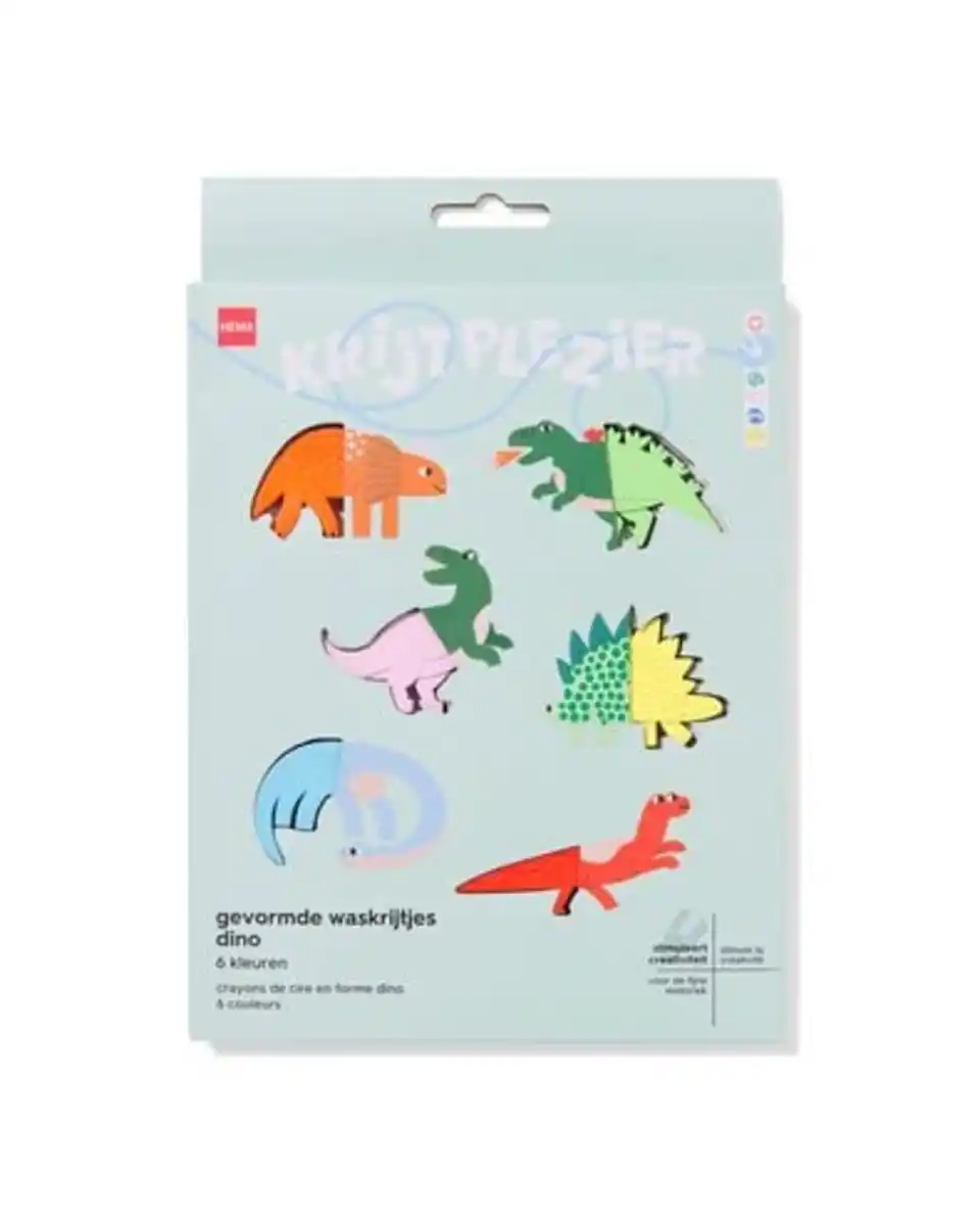 Bild 1 von geformte Wachsmalkreide Dino – 6 Stück