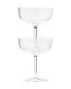 Bild 3 von Glasbecher Bergen, 200 ml, Streifenrelief
