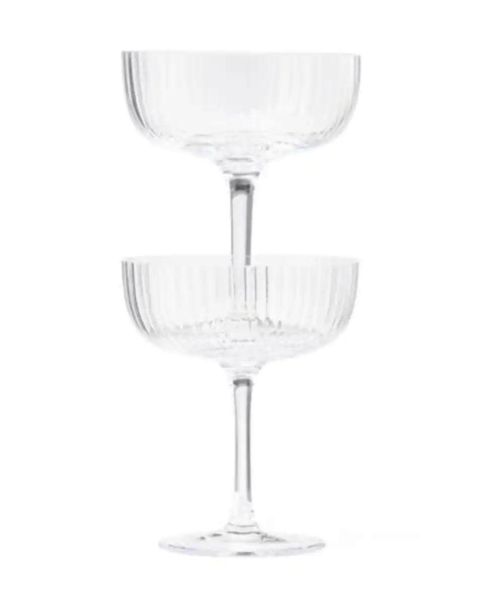 Bild 3 von Glasbecher Bergen, 200 ml, Streifenrelief