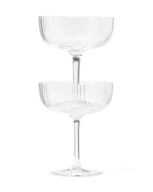 Bild 3 von Glasbecher Bergen, 200 ml, Streifenrelief