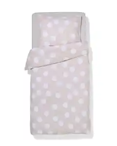 Bettbezug 140x200/220 cm weiche Baumwolle Punkte Greige