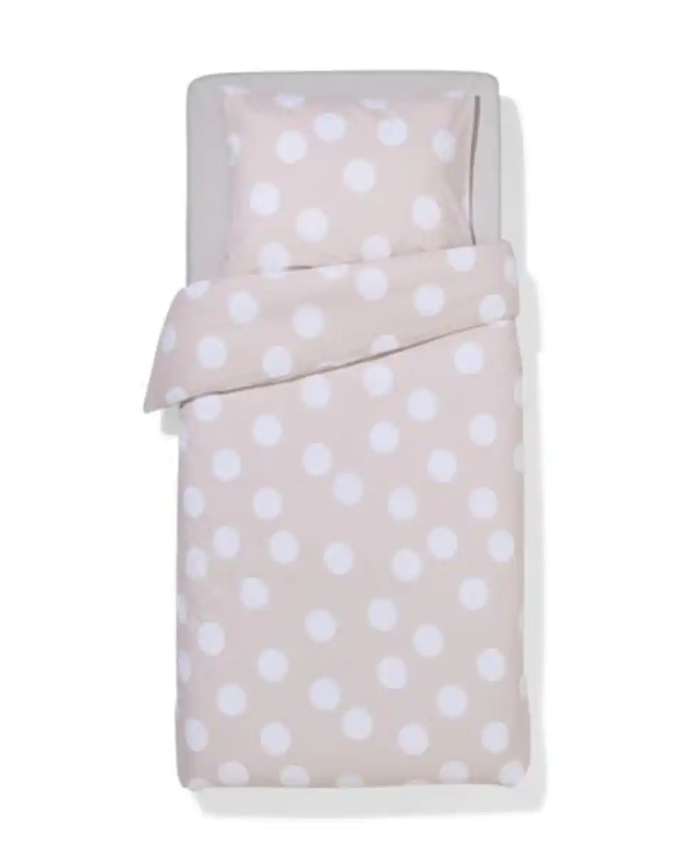 Bild 1 von Bettbezug 140x200/220 cm weiche Baumwolle Punkte Greige