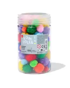 Pompon-Eimer – 130 Stück