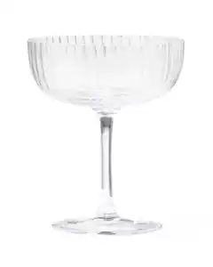 Glasbecher Bergen, 200 ml, Streifenrelief