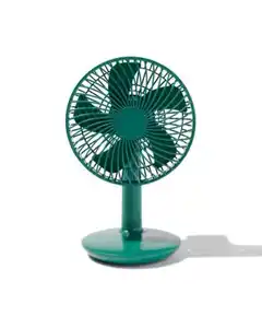 Tischventilator, kabellos, leise, grün, Ø 16 cm