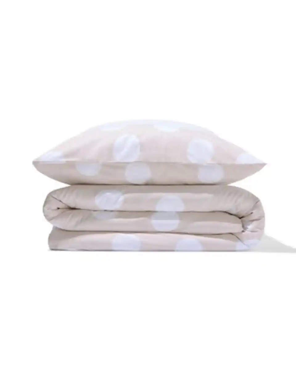 Bild 3 von Bettbezug 140x200/220 cm weiche Baumwolle Punkte Greige