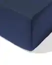 Bild 1 von Spannbettlaken 160x200 cm weiche Baumwolle dunkelblau