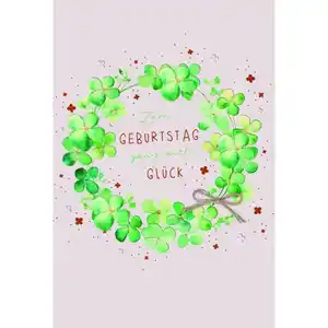 Geburtstagskarte - Zum Geburtstag ganz viel Gl&#252;ck