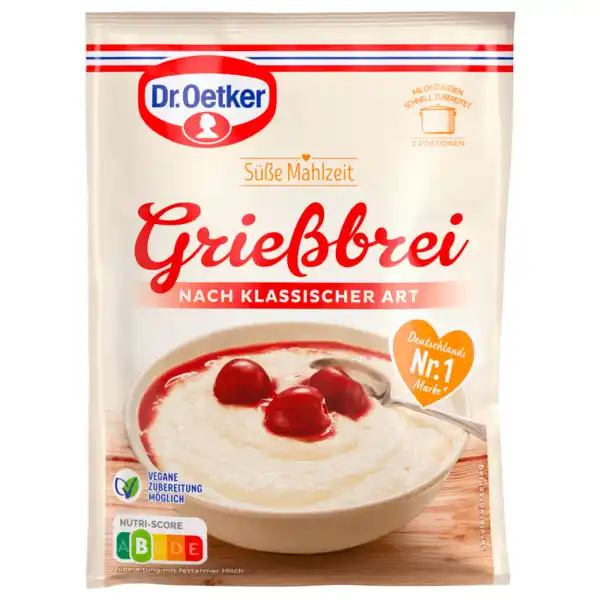Bild 1 von Dr. Oetker Grießbrei nach klassischer Art 92g