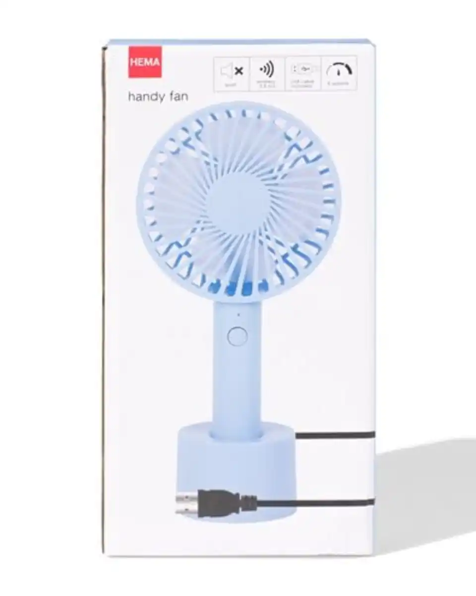 Bild 3 von Handventilator Ø10cm, Blau matt