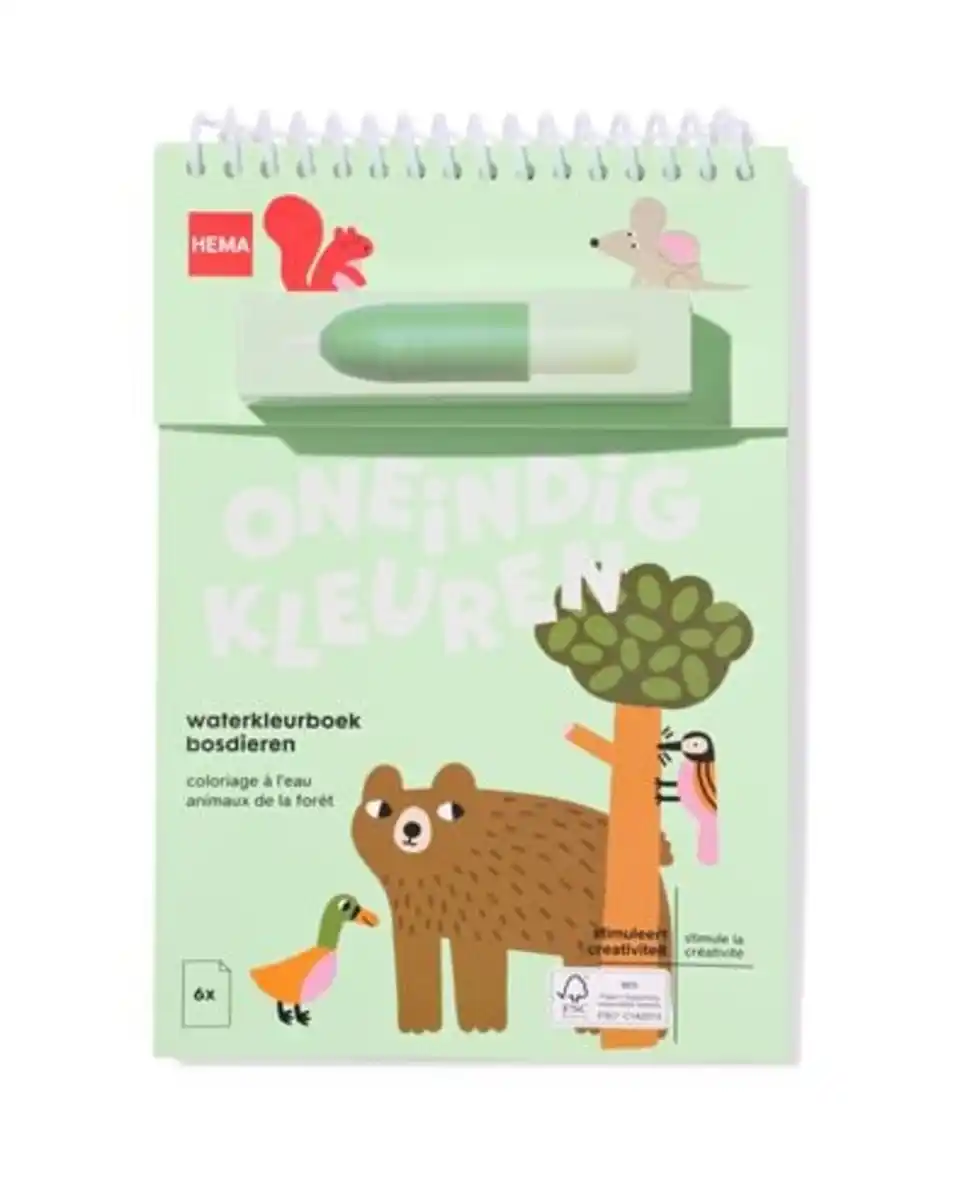 Bild 1 von Wassermalbuch A5 Waldtiere