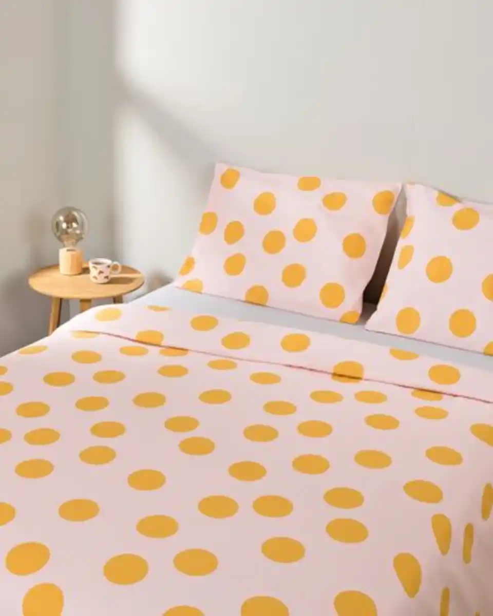 Bild 4 von Bettbezug 240x220 cm weiche Baumwolle Punkte rosa