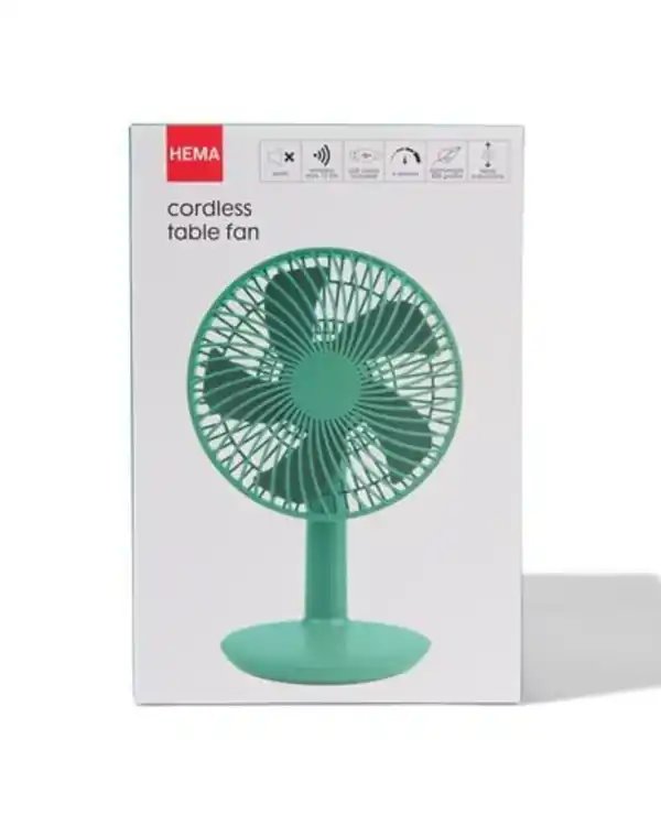 Bild 3 von Tischventilator, kabellos, leise, grün, Ø 16 cm