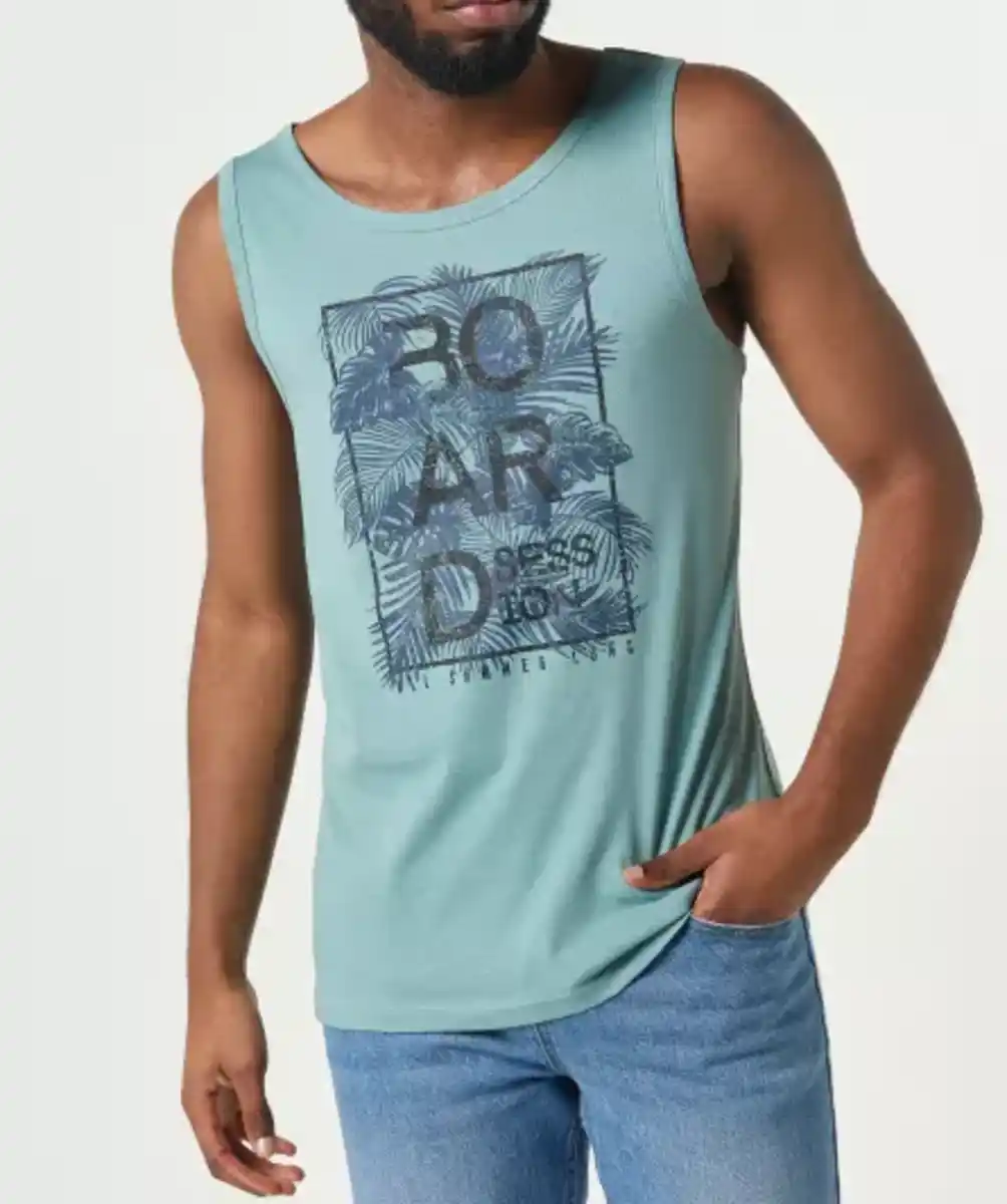 Bild 1 von Tanktop mit Frontprint, petrol