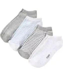 Sneakersocken, weiß/grau