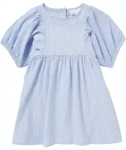 Gestreiftes Kleid, indigo blau