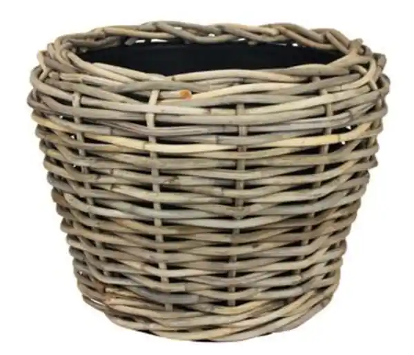 Bild 1 von Van der Leeden Rattantopf Drypot, rund, grau
