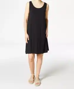 Ärmelloses Kleid, schwarz