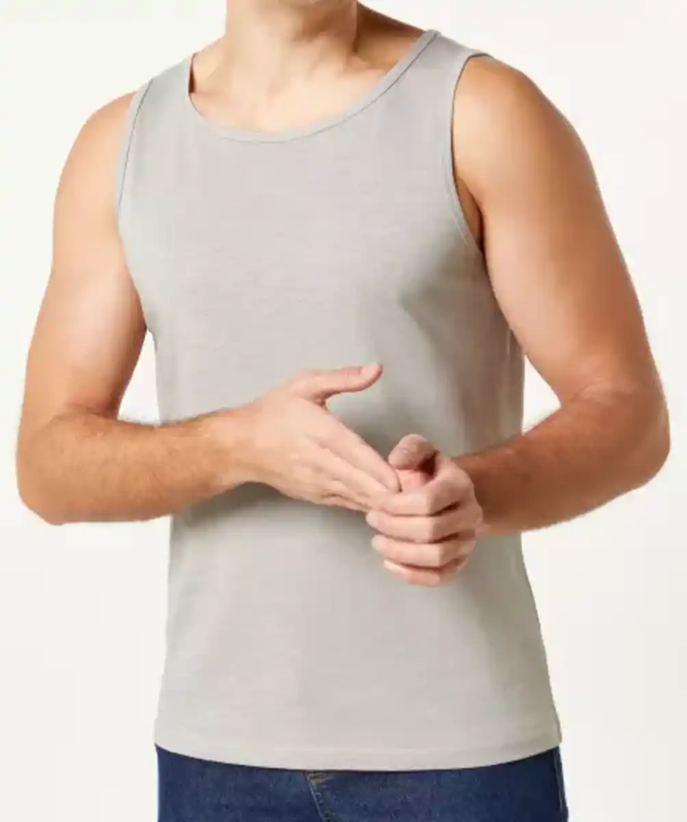 Bild 1 von Tanktop aus Baumwolle, hellgrau