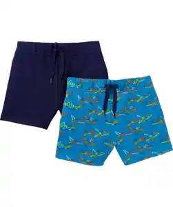 Joggingshorts in Bermudalänge, hellblau/dunkelblau