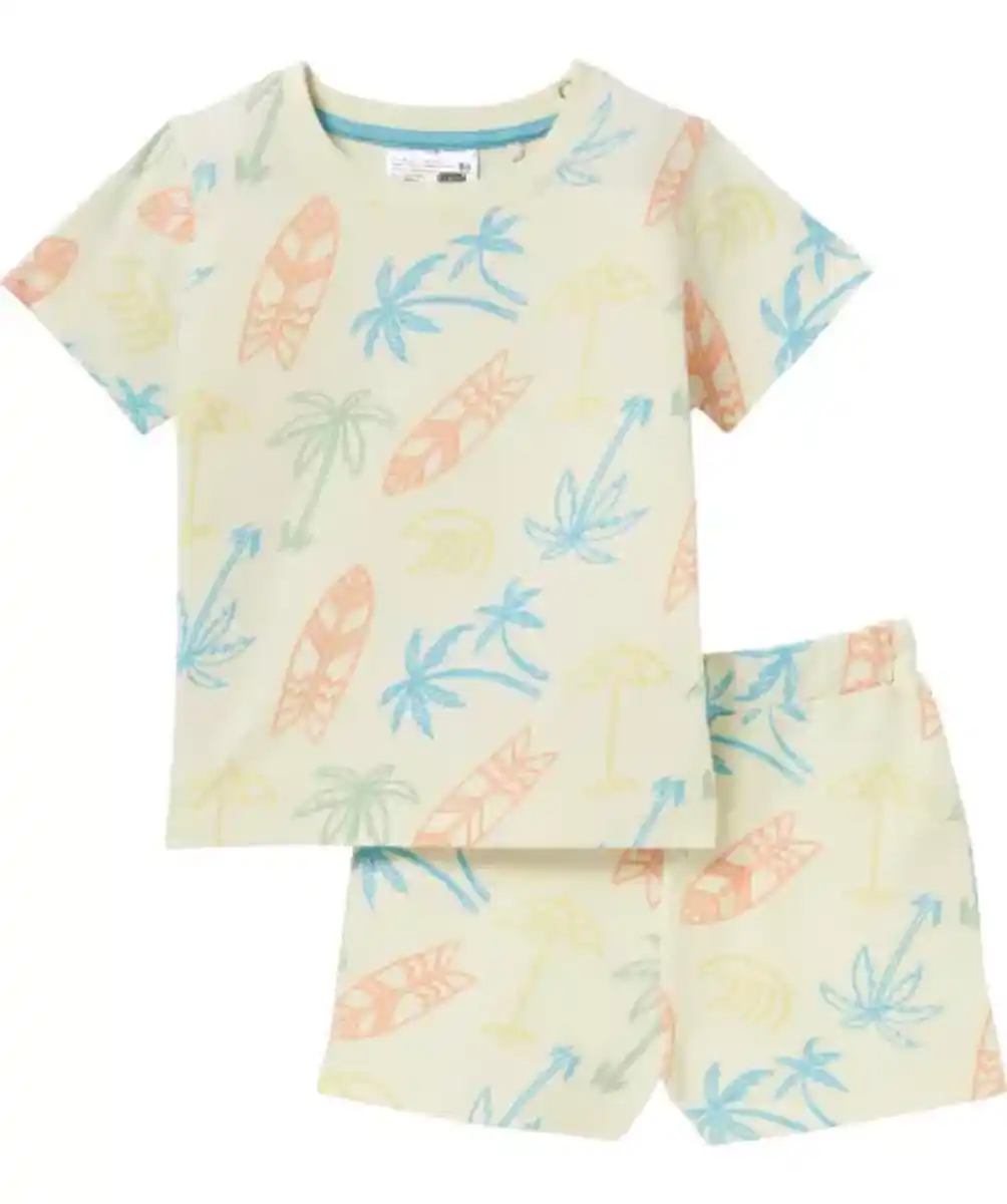 Bild 1 von T-Shirt + Shorts mit sommerlichen Motiven, apricot