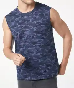 Tanktop, blau gemustert