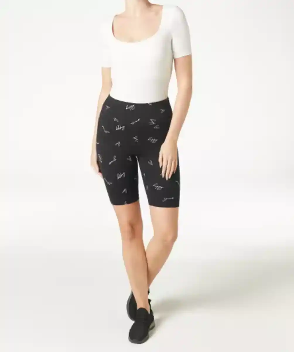 Bild 1 von Radlerhose mit Schriftzügen, schwarz bedruckt