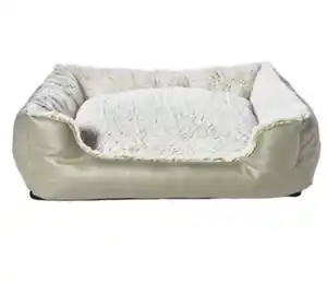 Dehner Lieblinge Kuschelbett Casim, rechteckig, beige/weiß