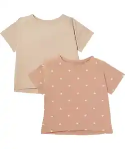 T-Shirts Herzen, naturfarben