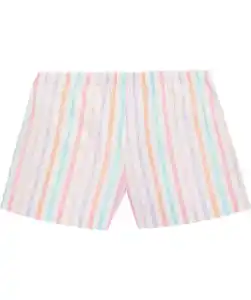 Shorts mit Glitzergarn, weiß gestreift