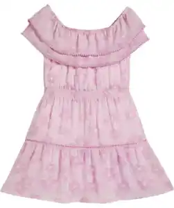 Geblümtes Kleid, rosa bedruckt
